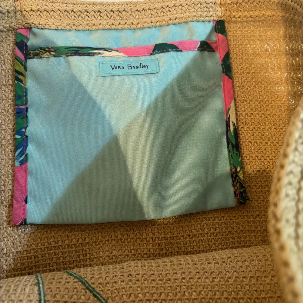 VERA BRADLEY Seashore Straw Beach TOTE BAG